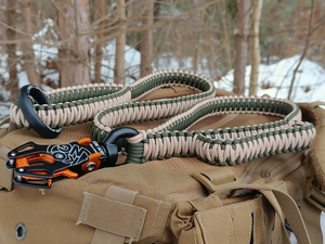 Heavy Duty <span class=keywords><strong>Two</strong></span> Handle Durable <span class=keywords><strong>Dog</strong></span> Paracord <span class=keywords><strong>Dog</strong></span> Lead Leash con Frog 360 Clip - Product Image 5