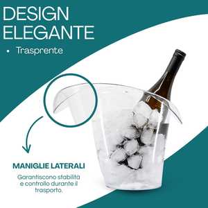 Transparent Plastic Champagne Bucket 27x24 Cm Unbreakable <b>Wine</b> Bottle Holder - Product Image 4
