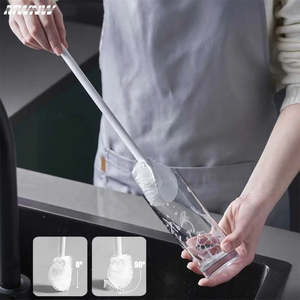 Cepillo de silicona para biberones, limpiador de vasos, cepillo de mango largo para limpiar botellas, herramienta de limpieza de cocina - Product Image 5