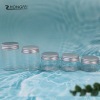 Pot en plastique transparent pour animaux de compagnie, flacon d'emballage pour crème corporelle, beurre corporel, soin de la peau, 25 ml, 30 ml, 40 ml, 50 ml, 60 ml, 80 ml