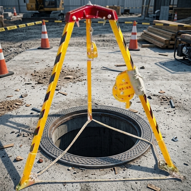 Portable Lifting Mining Safety Guard Aluminum Emergency Rescue Tripod Aluminum Rescue Tripod for Fall protection