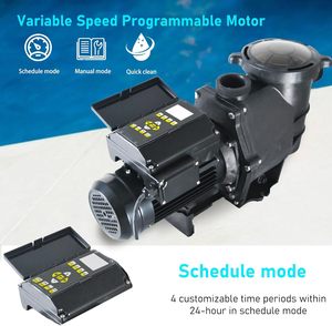 Pompa per Piscina a Velocità Variabile 2.0HP, per Piscine Interrate/Fuori Terra, 230V, Forte Aspirazione, Efficiente dal Punto di Vista Energetico per la Filtrazione dell'Acqua - Product Image 3