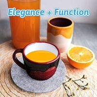 Sous-verres en tissu mat simple de haute qualité pour la vente en gros, sous-verres en feutre personnalisés écologiques pour verres à vin et tasses