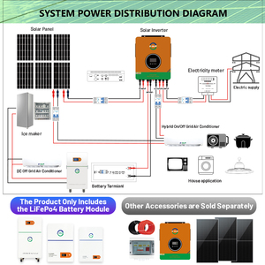 Batterie de stockage d'énergie solaire ESun 15 kWh pour maison, 51,2 V 300 Ah, pack de batteries solaires lithium-ion, montage vertical - Product Image 2