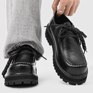 26140 2026 Nuovo Stile <span class=keywords><strong>Scarpe</strong></span> Kangaroo con Suola Spessa e Rialzo, <span class=keywords><strong>Scarpe</strong></span> Derby Retrò a Punta Larga, <span class=keywords><strong>Scarpe</strong></span> Casual da <span class=keywords><strong>Uomo</strong></span> in Pelle alla Moda - Product Image 3