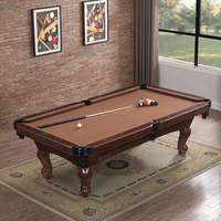 Lit en ardoise en bois massif Vintage classique Table de billard rustique de luxe personnalisée 8ft 9ft Table de billard sculptée sur pieds de style antique