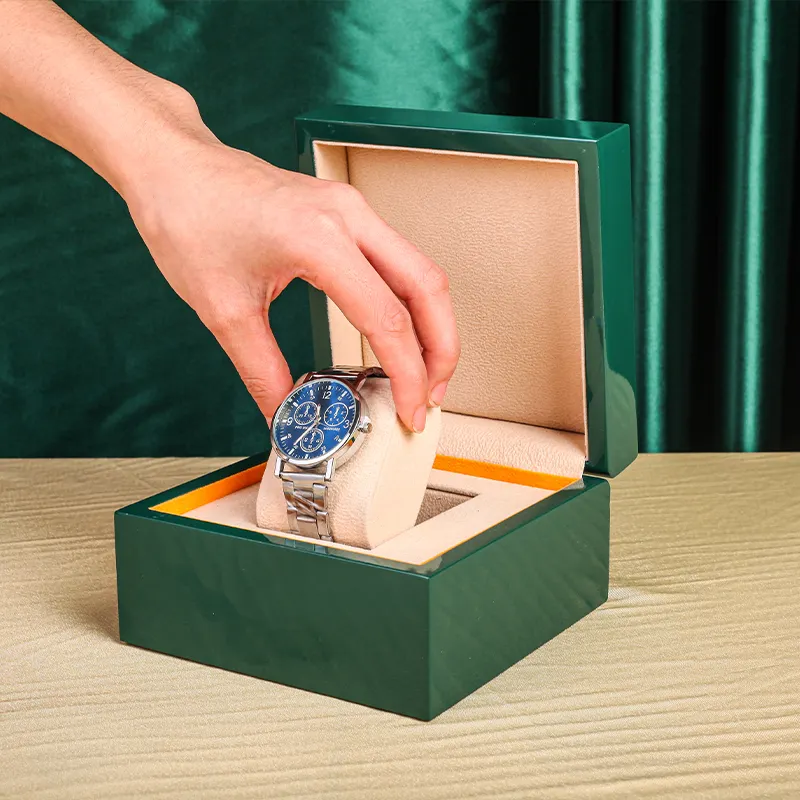 Boîte de montre en mdf de nouveau style, boîtier de montre de voyage personnalisé, boîte de montre de luxe personnalisée, boîte d'emballage de laque de logo