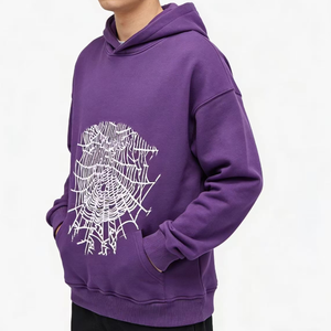 Sweat à capuche oversize en molleton 100 % coton de qualité supérieure, modèle <span class=keywords><strong>Spader</strong></span> 3D, avec impression en relief et logo. - Product Image 2