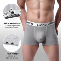 Caleçons Boxers Homme Respirants Personnalisés avec Ceinture Logo 4cm en Polyester Élastique et Spandex, Vente en Gros