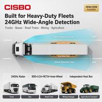 Système BSD universel 24 GHz étanche pour camions et bus lourds, kit de détection d'angle mort pour flotte, garantie 1 an
