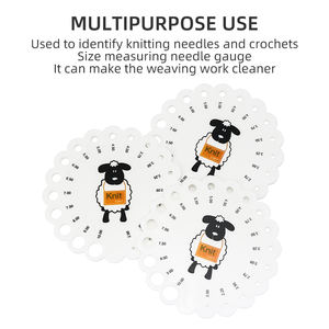 JP <span class=keywords><strong>Plastic</strong></span> Round Knit Needle Counter Tool 2,0-10mm Stricknadel-Lineal für Diy Handi crafts Dress making Sewing - Product Image 5