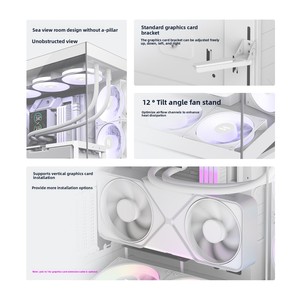 Boîtier <span class=keywords><strong>ATX</strong></span> XERON C56 Panoramique en Acrylique Transparent avec Vue sur la Mer, Dissipation Thermique, Ports USB Frontaux, <span class=keywords><strong>Carte</strong></span> Graphique - Product Image 3