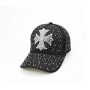 Nuovo Cappellino da Baseball da Donna Vintage con Strass Sparsi, a 6 Pannelli, in Tela, Regolabile - Casual, per Esterni, Protezione Solare, Traspirante - Product Image 5