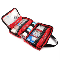 Mini trousse de premiers soins avec sac de sauvetage portable personnalisé 220 pièces Kits médicaux compacts et étanches de qualité supérieure pour toutes les situations d'urgence