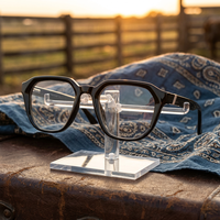 Montures de lunettes ovales unisexes en acétate anti-lumière bleue, lunettes de vue classiques et tendance
