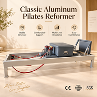 Reformer de Pilates Classique de Luxe en Alliage d'Aluminium Blanc, Portable, avec Ressorts Classiques, pour Studio de Yoga et Fitness Commercial