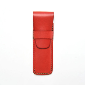 Minimalist style pen storage bag, solid color leather <b>makeup</b> <b>brush</b> storage bag, student pencil <b>case</b> - Product Image 2