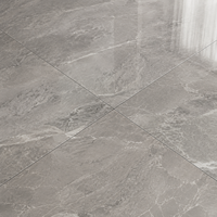 Carrelage en porcelaine aspect marbre gris 800x800mm (32x32 pouces) poli brillant émaillé pour sols et murs, idéal pour la décoration de villas modernes et luxueuses