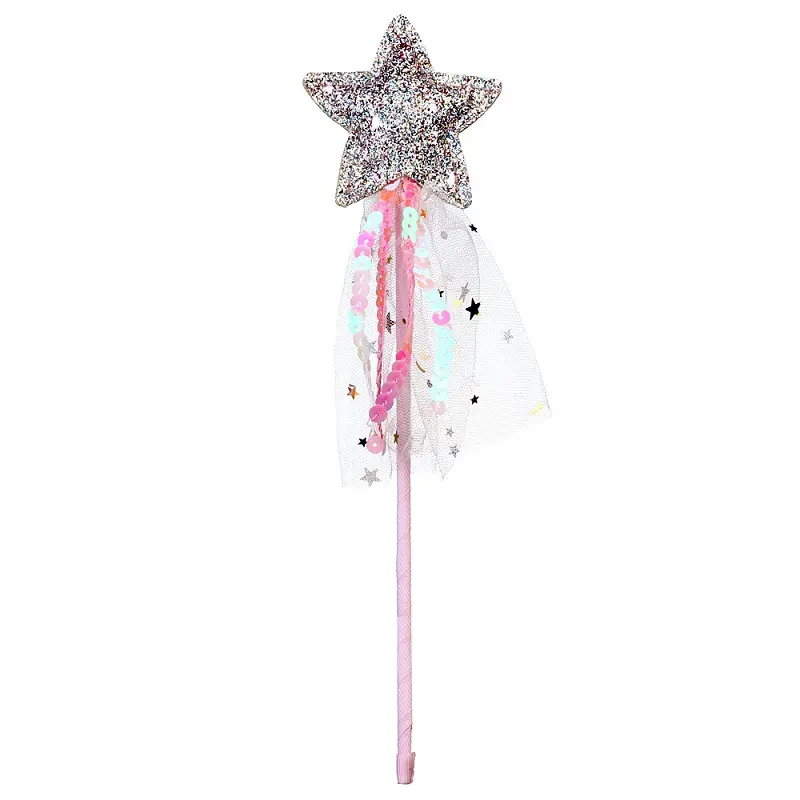 Varinhas das fadas das estrelas com glitter, varinhas de princesa para crianças