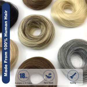 Extensiones de Cabello Humano al Por Mayor Más Vendidas, Coleta Corta de Cabello Humano, Moño Postizo, Donut <span class=keywords><strong>para</strong></span> Cabello, Chignon - Product Image 1