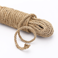 Rouleau de corde de jute durable, corde tressée en toile de jute naturelle, 1-16 mm, pour l'artisanat et la décoration