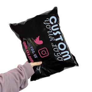 Ukuran Global Poly Mailers 9x1 2/12x16 100 MOQ hitam putih merah e-commerce ekspor siap - Product Image 1