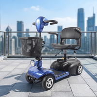 Scooter Elétrico Dobrável Leve KSM-906 para Idosos com 4 Rodas, Alcance de 20-25km, Garantia de 18 Meses