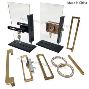 ตัวล็อกประตูอะลูมิเนียมแบบบางสำหรับฉากกั้นห้องสำนักงานล็อกประตูกระจก - Product Image 5