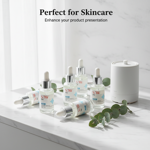 Transparent PET roll <b>labels</b>, frosted matte aluminum foil, cosmetic <b>jars</b>, skincare bottles packaging - Product Image 2