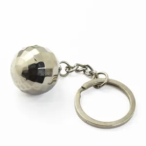 3D Farbe Galvanik Disco Ball Schlüssel bund Hot Sell Metall Zink legierung Opp Tasche Souvenir Schlüssel bund Personal isiertes benutzer definiertes Logo