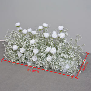 Vase décoratif moderne en soie avec fleurs vertes pour centre de table de mariage, grande <span class=keywords><strong>taille</strong></span> personnalisable, souffle de bébé - Product Image 5