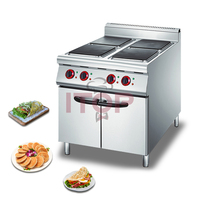 Cuisinière à 4 brûleurs en vente chaude, équipement de cuisine de bonne qualité, cuisinière électrique avec combinaison d'armoires