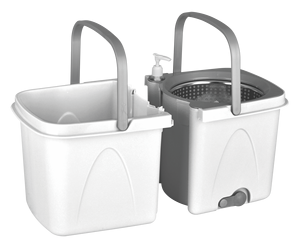 Chất lượng cao 360 Spin sợi nhỏ lau đầu hình dạng dễ dàng hoạt động có thể tháo rời xô rảnh tay khô làm sạch sàn lau hộ gia đình sử dụng - Product Image 2