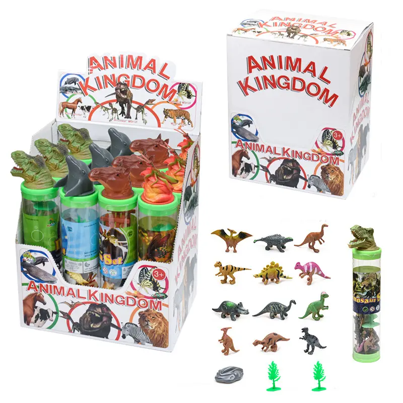 Mainan hewan, berbagai macam dinosaurus Mini serangga laut pertanian hutan binatang figur anjing, kebun binatang kecil bermain Set untuk anak-anak