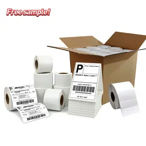 350pcs/roll Custom 4x6 Size Sticker Self Adhesive 4*6 Inch Coated Thermal Label Coating Paper Roll Shipping Material Printing