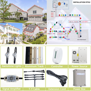 Lập trình kỹ thuật số RGB pixel đèn giáng sinh đá quý đèn <span class=keywords><strong>LED</strong></span> cho các điểm thu hút ánh sáng raywu kết nối - Product Image 5