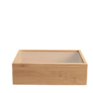 <b>Wooden</b> <b>Box</b> Rectangle <b>Storage</b> Desktop Organizer Candy Gift Packaging <b>Box</b> A1 - Product Image 2