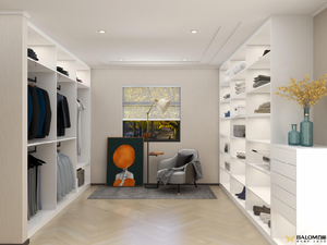 <span class=keywords><strong>Dressing</strong></span> contemporain élégant avec un grand espace de rangement et des étagères modulaires pour la rénovation de chambres résidentielles de luxe - Product Image 3