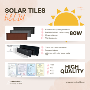BIPV tuile de toiture <span class=keywords><strong>panneau</strong></span> <span class=keywords><strong>solaire</strong></span> double <span class=keywords><strong>panneau</strong></span> <span class=keywords><strong>solaire</strong></span> en verre avec certificat CE & TUV énergie verte <span class=keywords><strong>maison</strong></span> <span class=keywords><strong>solaire</strong></span> - Product Image 2