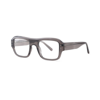 Montura de Gafas de Lectura de Acetato Geométrico Extra Grande con Aro Completo |   Gafas Ópticas Vintage Unisex Duraderas para Uso Diario