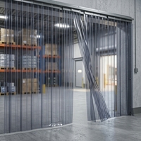 Rideau à lanières en PVC pour porte, transparent, coloré, flexible, résistant au froid (2-6 mm) pour usine et entrepôt