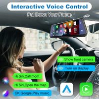Für Apple Carplay/Android Auto Dual1080P HD-Kamera Single-Touch IPS-Bildschirm Drahtloser Carplay-Bildschirm Tragbar