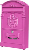 Boîte aux lettres vintage en acier galvanisé de style européen pour extérieur avec serrure à clé