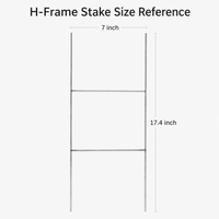Piquets en H robustes 24x10 avec cadre métallique en fil de fer et support en PP pour panneaux de jardin et de pelouse, taille personnalisable, épaisseur 2-10MM, service de découpe