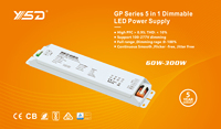 YSD — alimentation électrique led haute puissance, pilote de pilote, rgb 12v 24v 60w 150w 200w, intensité variable, 220v, IP20, 5 en 1, PF 0.95