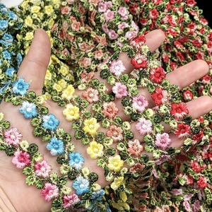Meilleure Vente : Bordure en Dentelle Brodé Soluble dans l'Eau Multicolore de 2 cm Motif Fleur de Prunier pour Pinces à Cheveux et Accessoires de <span class=keywords><strong>Couture</strong></span> DIY - Product Image 4