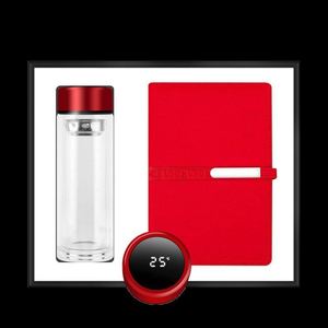<b>Top</b> Selling Custom logo Elegant Glass Cup with Temperature Controlled and Long Metal Magnetic Notebooks for Corporate Gift Set - Product Image 2