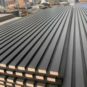 Panneau mural en bois à lattes avec isolation acoustique en fibre de polyester, design bois, fabriqué en Chine - Product Image 4