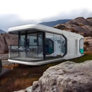 บ้านทรงแคปซูลวิลล่าแบบโมดูลาร์โครงสร้างเหล็กสำหรับโรงแรมโรงแรมอัจฉริยะทันสมัยทันสมัย - Product Image 1