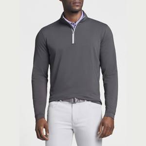 Oem personalizado ligero media cremallera cuello Golf Jersey de punto 1/4 cuarto cremallera cuello sudadera para hombres - Product Image 1